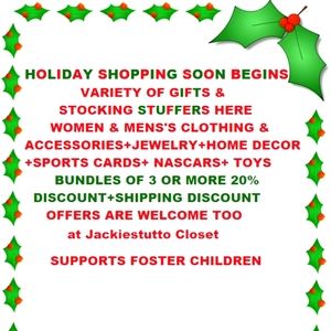 HOLIDAY SHOPPING BEGINS SOON-PLEASE READ